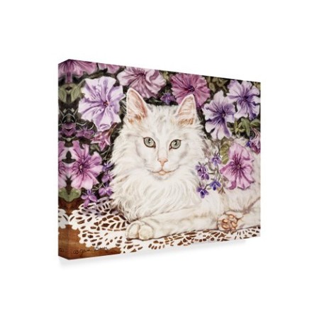 Trademark Fine Art Jan Benz 'Lilly White Cat' Canvas Art, 18x24 ALI36344-C1824GG